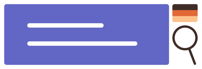 Simplified search bar element with focus lines, German flag, and magnifying glass. Ideal for search functionality, language localization, research, browser navigation, content discovery