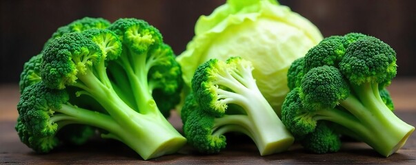 Vibrant Green Broccoli and Chinese Cabbage Ready for Cooking Fresh Spring Vegetables Perfect for Stir-fries, Soups, and Salads