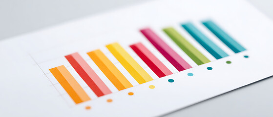 Colorful Bar Chart Displaying Data Trends in a Business Report for Analysis and Decision Making