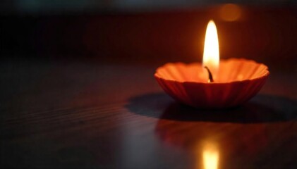 Mesmerizing Candlelight Reflection A Relaxing, Meditative Ambiance Perfect for Mindfulness, Spiritual Practices, and Wellness Themes