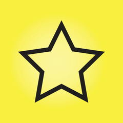 star outline icon bold black design
