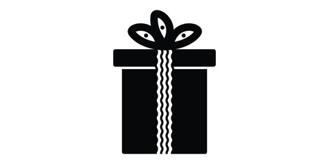 classic Gift box silhouette, gift, box, present, surprise, Christmas gift icon outline silhouette