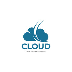 Illustration of company name logo cloud logo vector template