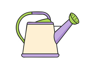Obraz premium Green Watering Can for Gardening and Plant Care Illustration