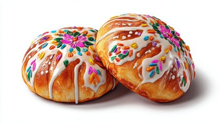delicious mexican pan dulce with colorful toppings