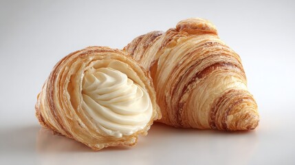 Fototapeta premium italian sfogliatella with ricotta filling