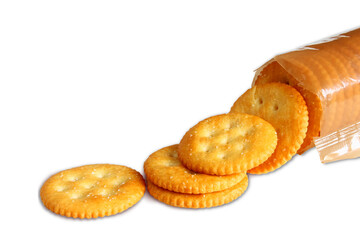 round cracker biscuits or cookie isolated, cutout in transparent background, png format