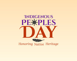 Indigenous peoples day honoring native heritage background artwork
