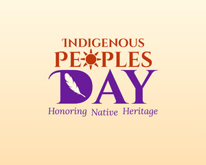 Indigenous peoples day honoring native heritage cultural design