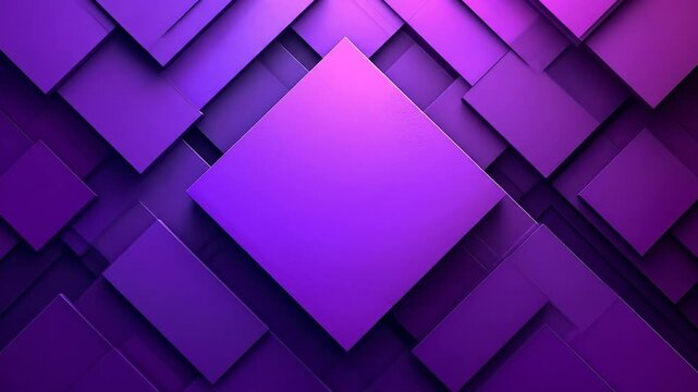 Geometric abstract design featuring shades of purple and diamond shape.