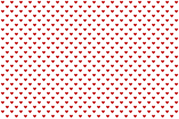 Red heart seamless pattern on transparent background. Red geometric texture with heart shape, love, Valentine, day, celebration, print, fabric, textile, wrapping, decoration, card, scrapbook