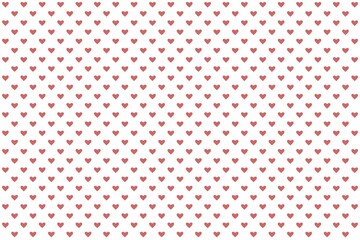 Pink heart seamless pattern texture on white background. Pink wallpaper on background. Heart, shape, love, Valentine, day, celebration, print, fabric, textile, decoration, scrapbook, element, etc