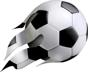 Flying Soccer Ball with Afghanistan Flag