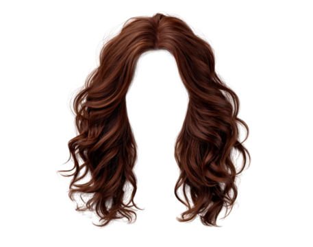 Elegant brown curly hairpiece for fashion and beauty
