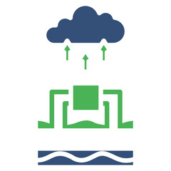 Post-Combustion Capture  mixed color icon