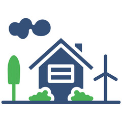 House mixed color icon