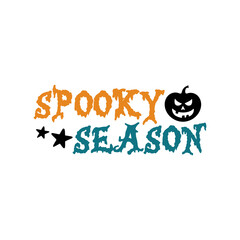 Spooky Season Halloween typography clip art design on plain white transparent isolated background for card, shirt, hoodie, sweatshirt, apparel, card, tag, mug, icon, poster or badge