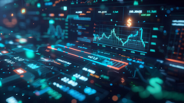 Stock and currency chart graphic technology photo