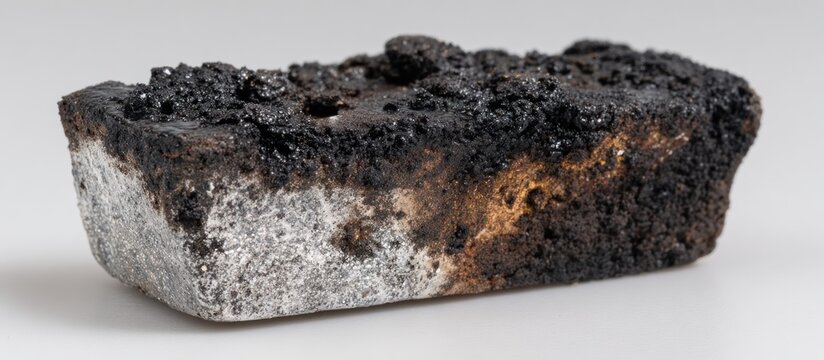 A chunk of slag with a metallic sheen and rough texture.
