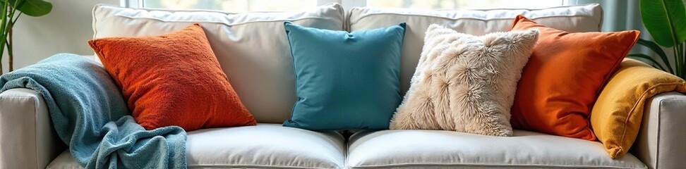 Luxurious Plush Sofa Cushion for Ultimate Relaxation - Soft, Comfortable Accent Pillow in Floral Design, Perfect for Living Room