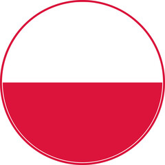Poland Circle Flag, Poland Flag Icon