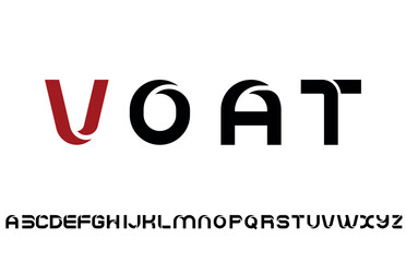 VOAT - Futuristic Rounded Display Font for Tech and Sci- fi Project,