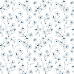 pattern, seamless, flower, wallpaper, vector, leaf, design, plant