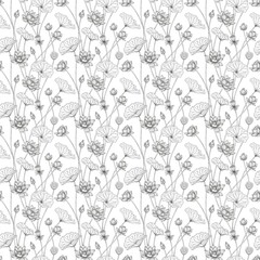 pattern, seamless, flower, wallpaper, vector, leaf, design, plant