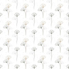 pattern, seamless, flower, wallpaper, vector, leaf, design, plant