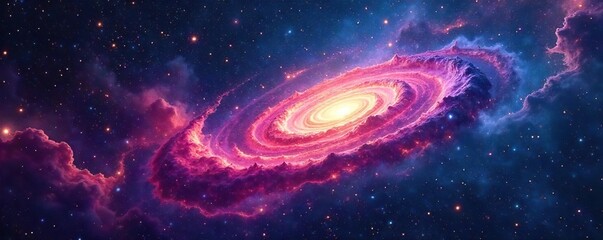Breathtaking Swirling Nebulae Vibrant Cosmic Landscape of Deep Space, Perfect for Astrology, Fantasy, Sci-Fi, and Spiritual Designs
