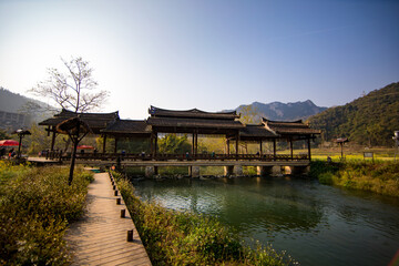 Fototapeta premium Rural scenery, Bamei Scenic Area, Yunnan Province, China