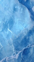 Obraz premium Blue Ice Texture with Cracks and Frosty Surface for Winter Design Elements