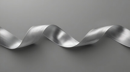 A slow, mesmerizing loop of thick, metallic silver ribbons gently weaving together, conveying Intimacy and Connection.
