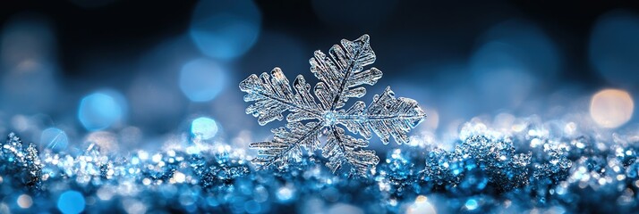 Snowflakes flying