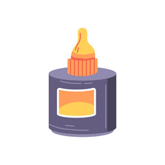 Pixelated Glue Bottle Illustration with Transparent Background