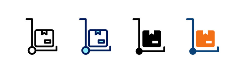 Delivery Cart All In One Icon Multi Styles Vector Set