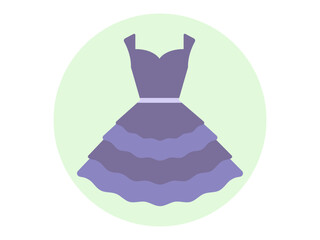 Wedding dress icon. Fashion symbol icon vector. Solid vector icons. Flat illustration concept.