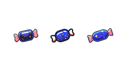 Cute Galaxy Candy Cartoon Illustration