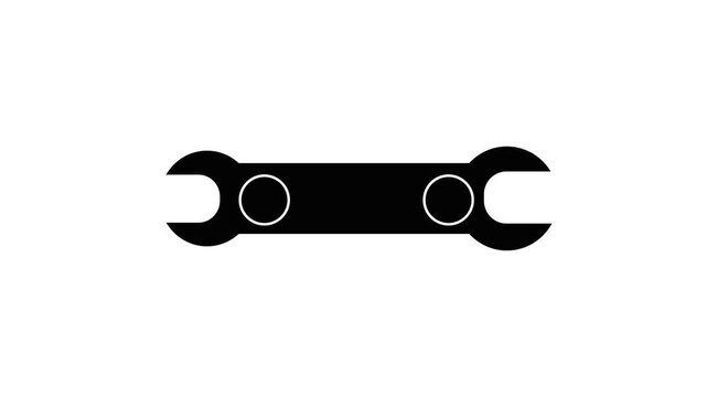Animated wrench Icon. repair and service icon, Tools vector wrench icon, Key tool isolated on background, flat vector icon for apps and websites
