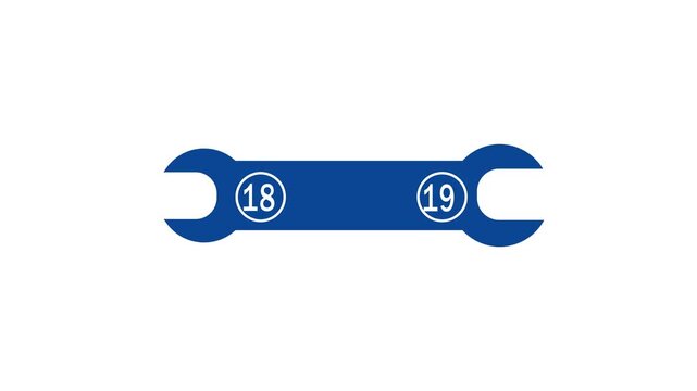 Animated wrench Icon. repair and service icon, Tools vector wrench icon, Key tool isolated on background, flat vector icon for apps and websites