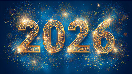 2026 set, New2026 card set, blue New Year card collection, vector poster Stock Vector Year logo collection Stock Vector