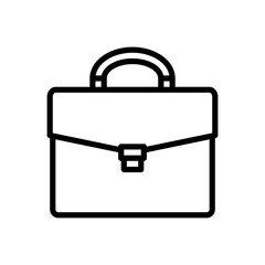 Simple Black And White Icon Of A Briefcase For Business And Professional Use On A Transparent Background