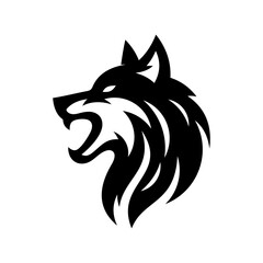 vector image of a wolf head