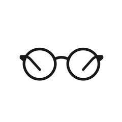 Fototapeta premium Round Eye Glasses Design Element on Background for Vision Correction