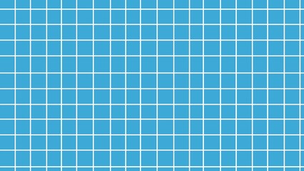 Fototapeta premium Background made of white parallel lines intersecting at right angles on blue background, geometric pattern, minimalist design