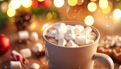 Cozy Hot Chocolate with Marshmallows.