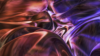 Abstract 3D Render with Liquid-Like Motion and Organic Curves