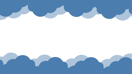 Cloud-shaped frame drawn in simple style, minimal design, outline illustration