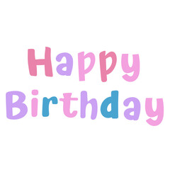 Colorful Happy Birthday lettering, cheerful celebration design