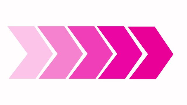 Glowing neon arrow left direction icon. Abstract neon flashing light back arrow loading animation. Seamless loop